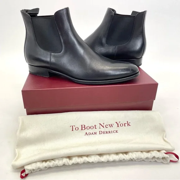 To Boot New York by Adam Derrick Shelby Boot in Black Size 10.5 Shelby II Black Calf Chelsea Boot main image 2